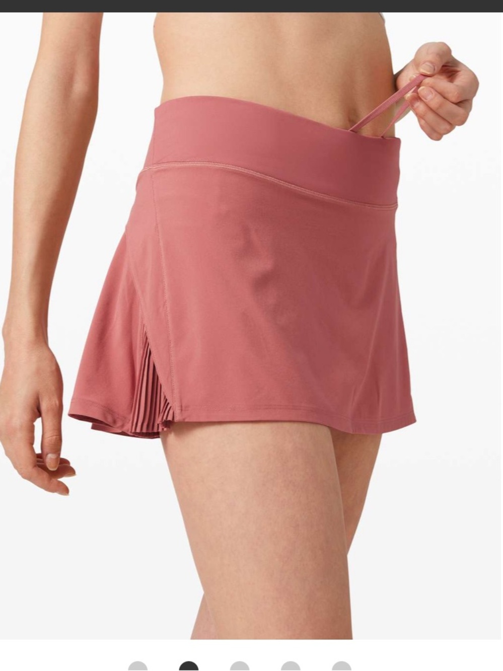 Lululemon Play Off the Pleats Skirt Cherry Tint Size 8 W8AA6S